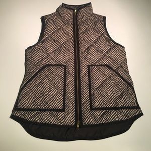 J. Crew Puffer Herringbone Vest